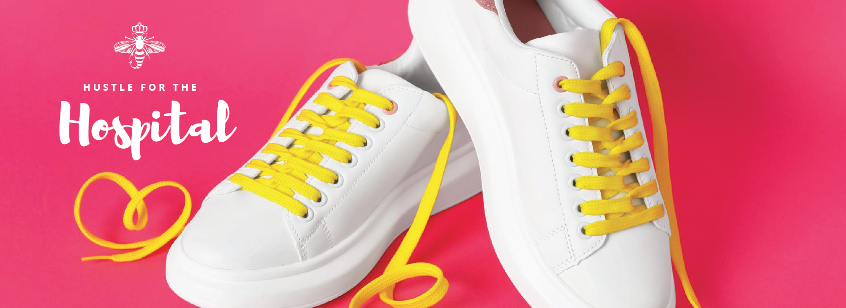 Hustle for the Hospital with white sneaker