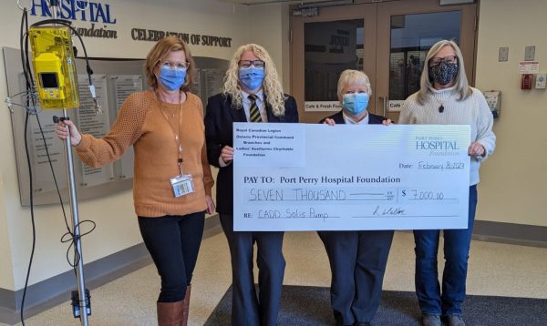 Cheque Presentation from The Royal Canadian Legion Ontario Command and Ladies Auxilliary Charitable Foundation