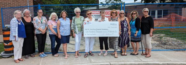 Auxiliary Cheque presentation for the Healing Garden